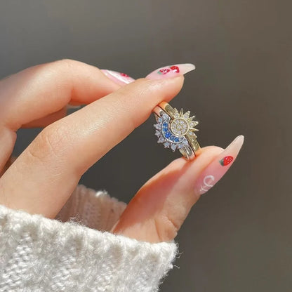 Set "Astro" · Dúo de Collares y Anillo Sol & Luna