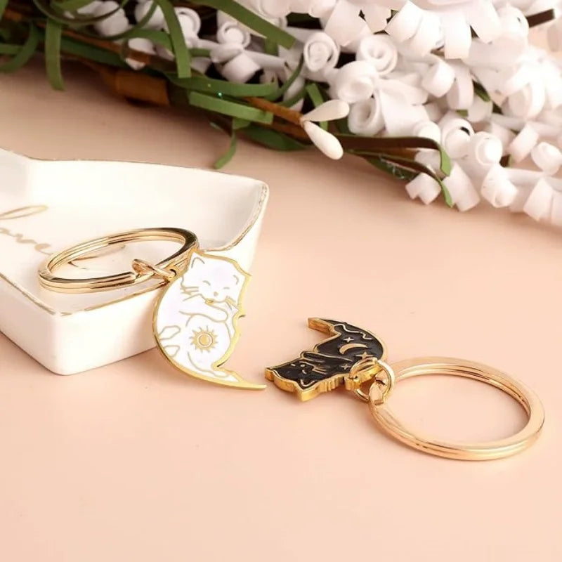 Dúo "Yin Yang Cats" · Collares de Conexión en Acero