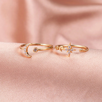 Set "Astro" · Dúo de Collares y Anillo Sol & Luna