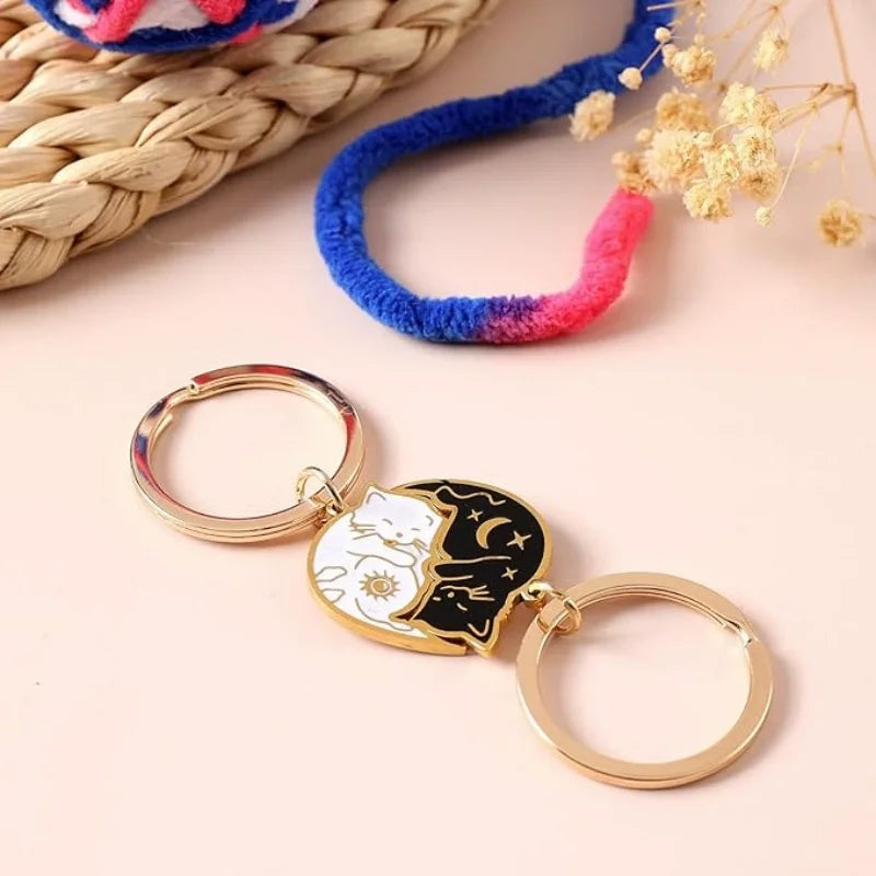 Dúo "Yin Yang Cats" · Collares de Conexión en Acero