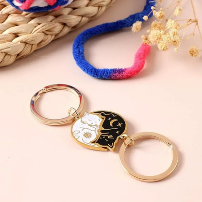 Dúo "Yin Yang Cats" · Collares de Conexión en Acero