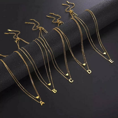 Cazador Minimalist Initial A-Z Letter Necklace for Women Alphabet Stainless Steel Choker Chains Jewelry Birthday Gift Wholesale
