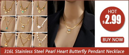 DIEYURO 316L Stainless Steel Adjustable Water Droplet Tassels Necklace Earrings Women New Golden Fashion Jewelry Set Party Gifts