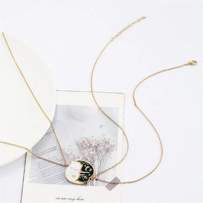 Dúo "Yin Yang Cats" · Collares de Conexión en Acero